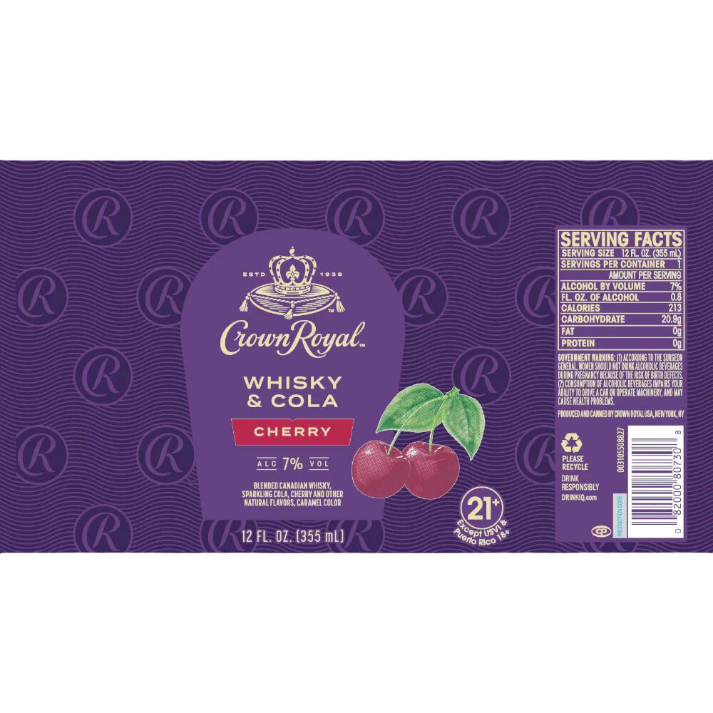 Crown Royal Whisky & Cola Cherry_Hollywood Beverage