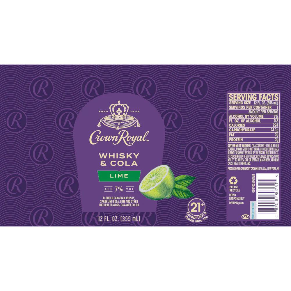 Crown Royal Whisky & Cola Lime_Hollywood Beverage