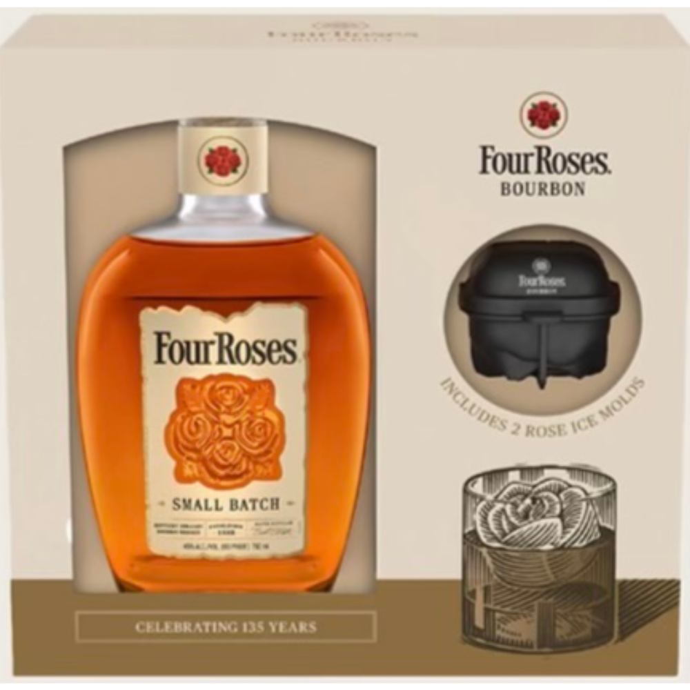 Four Roses Small Batch Gift Set With Ice Mold_Hollywood Beverage