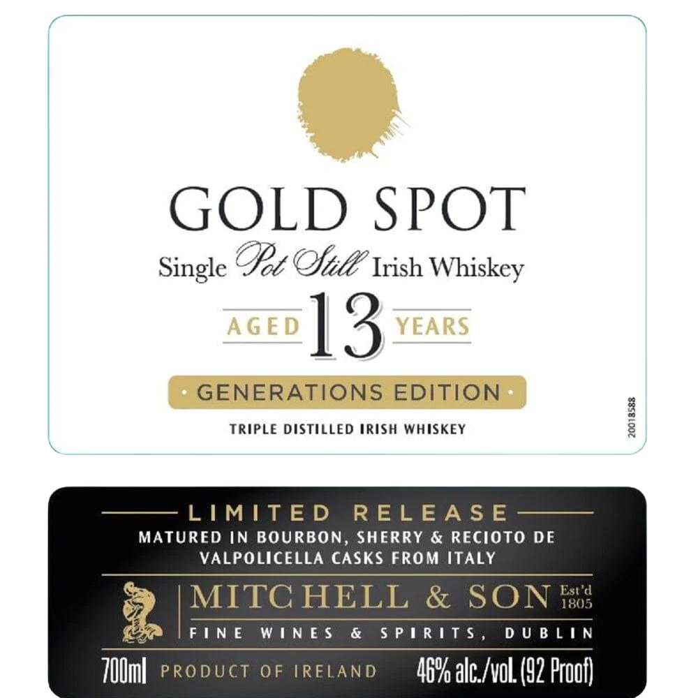 Gold Spot 13 Year Old Generations Edition Irish Whiskey_Hollywood Beverage