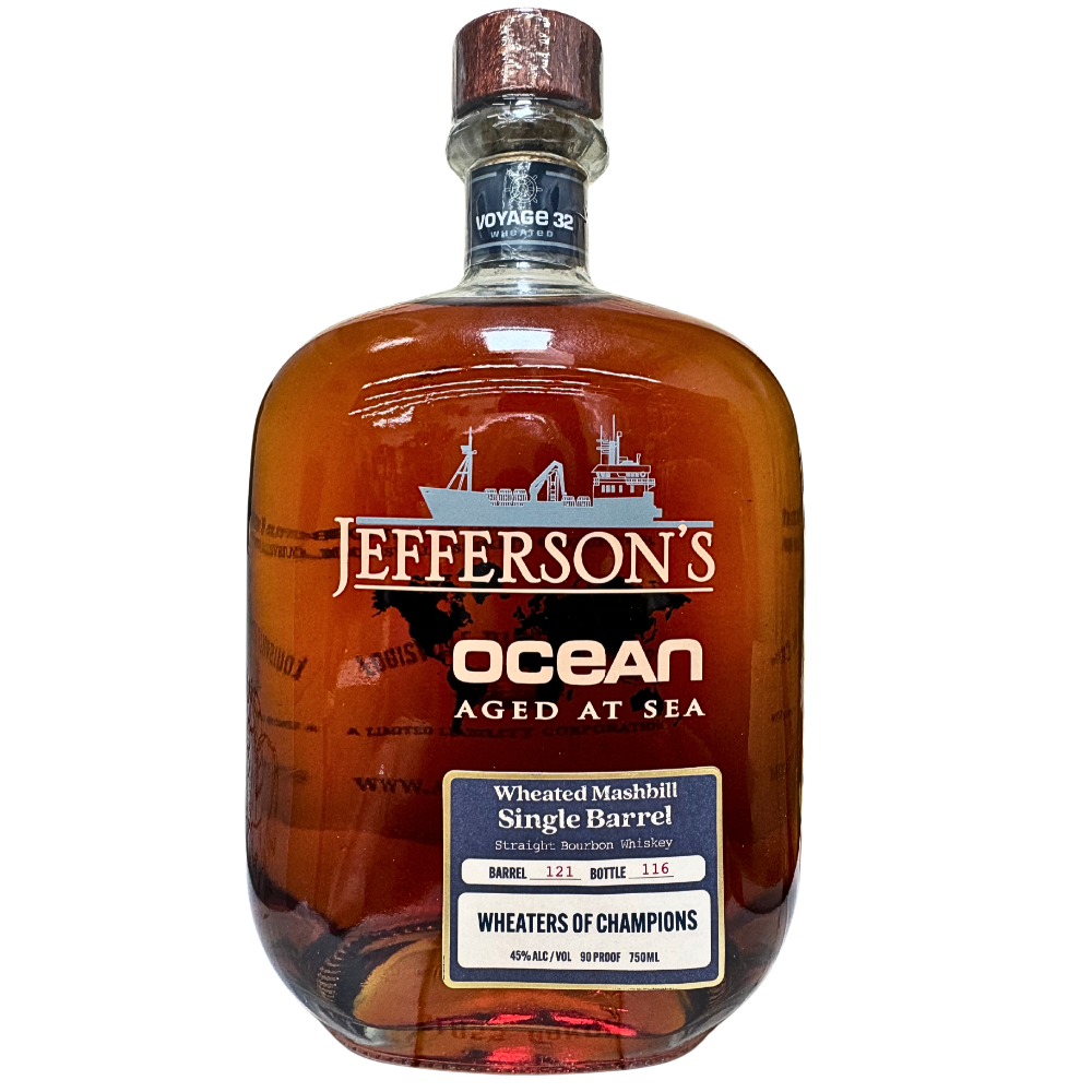 Jefferson's Ocean Wheated Mashbill Single Barrel 'Wheaters Of Champions'_Hollywood Beverage