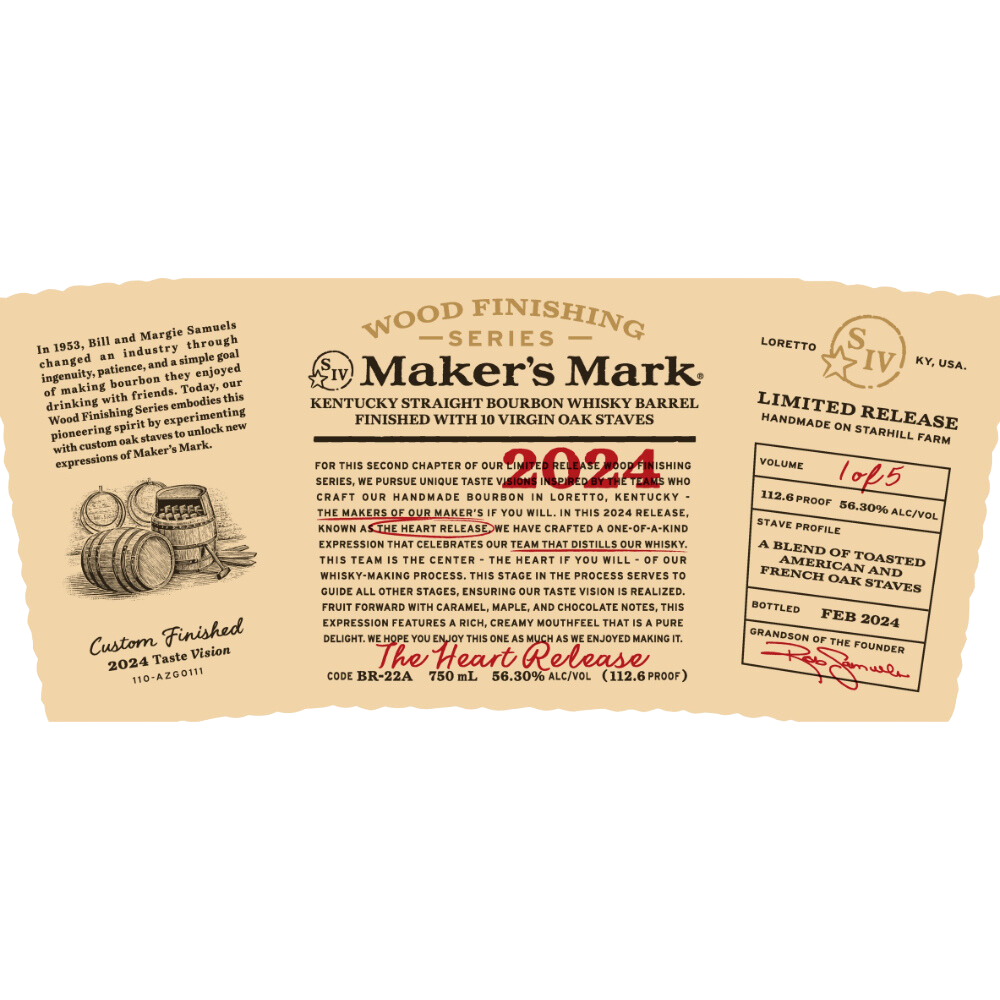 Maker's Mark The Heart Release Wood Finishing Series 2024_Hollywood Beverage