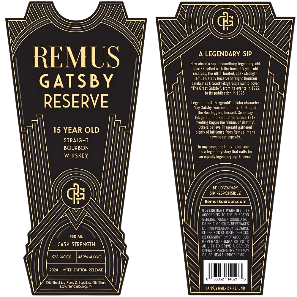 Remus Gatsby Reserve 15 Year Old 2024 Release - Hollywood Beverage