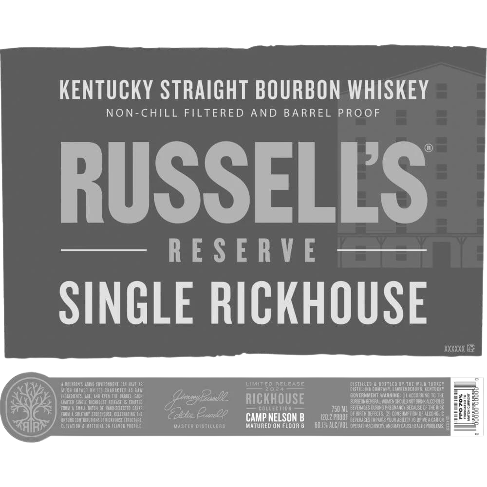 Russel's Reserve Single Rickhouse Camp Nelson B 2024 Release_Hollywood Beverage