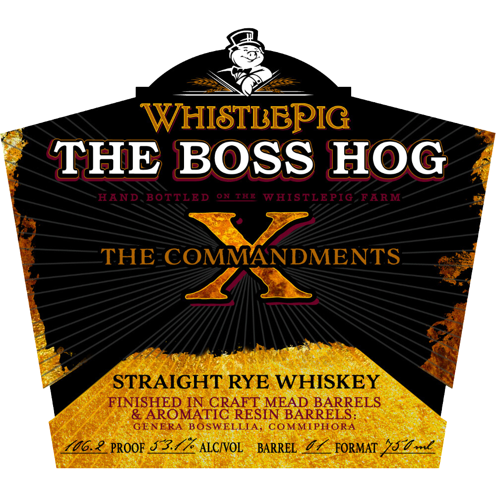 WhistlePig Boss Hog X The 10 Commandments Straight Rye_Hollywood Beverage