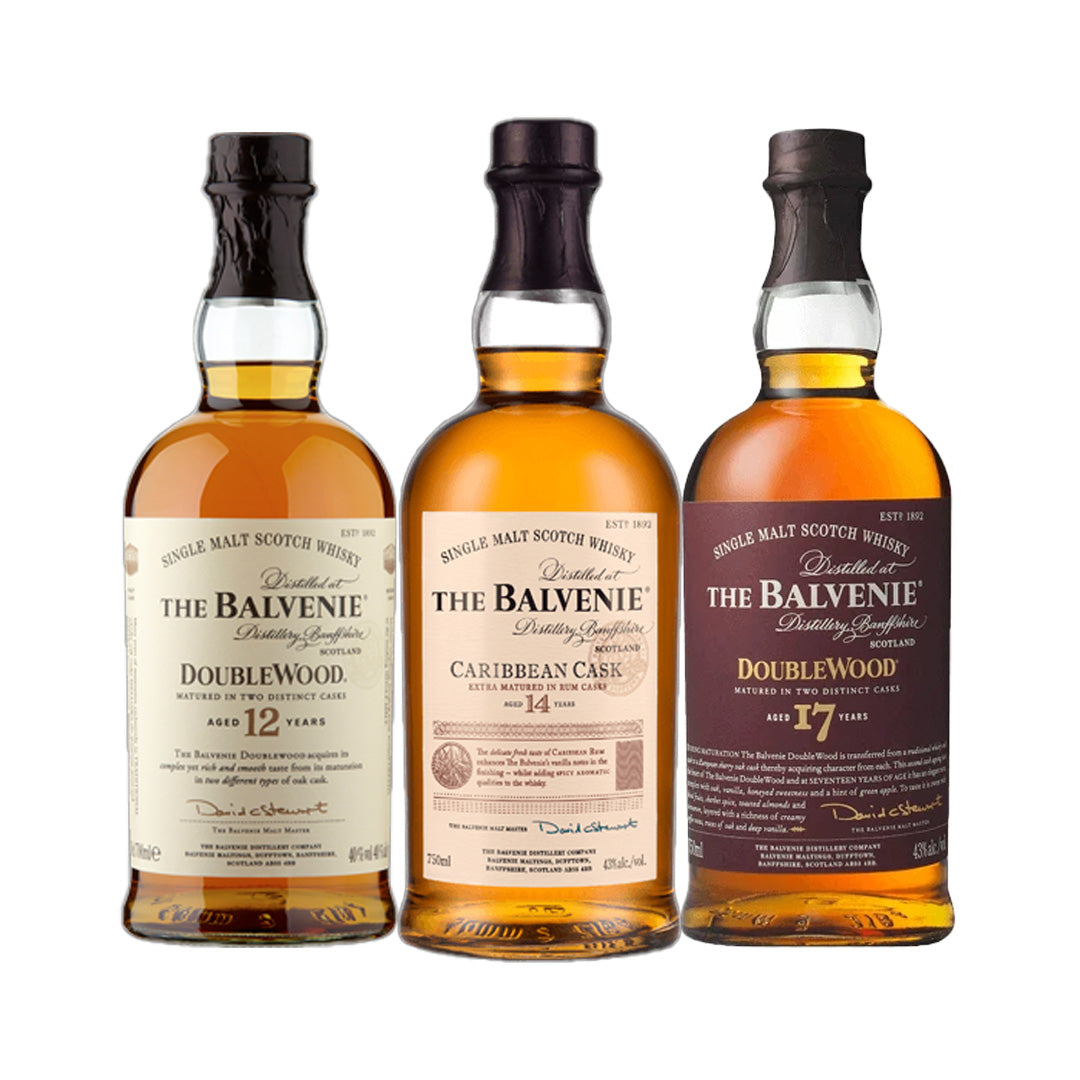 Balvenie Doublewood 12 year+ Balvenie Caribbean cask 14 Year+ Balvenie Doublewood 17 year Special_nestor liquor