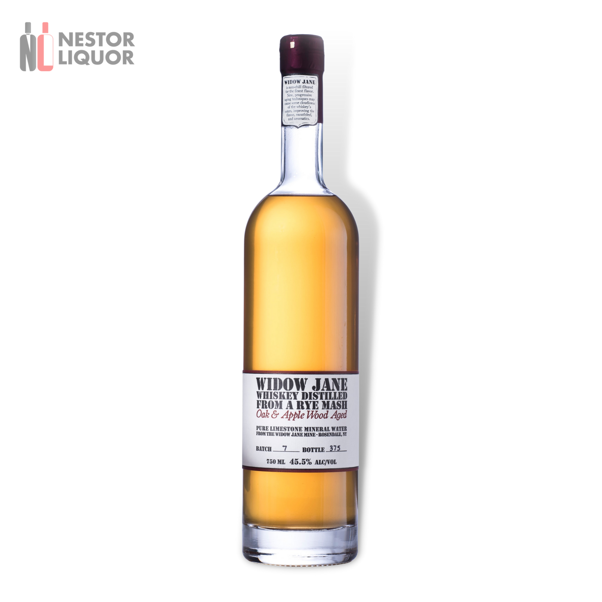 Widow Jane Distilled From A Rye Mash American Oak & Apple Wood 750ml_nestor liquor