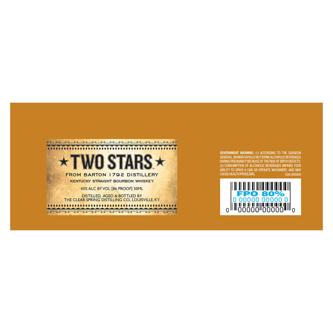 Two Stars Kentucky Straight Bourbon 86 Proof 750ml_nestor liquor