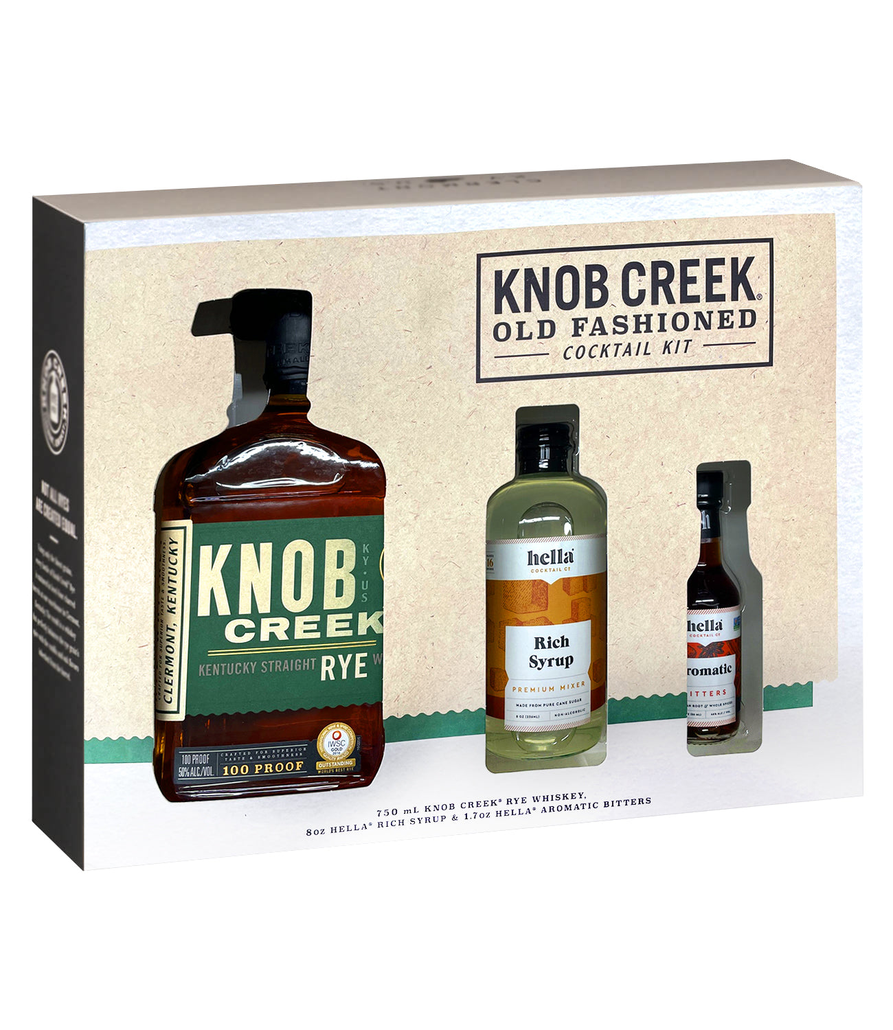 Knob Creek Rye Old fashioned cocktail set WITH/ Bitters Syrup 750ml_nestor liquor